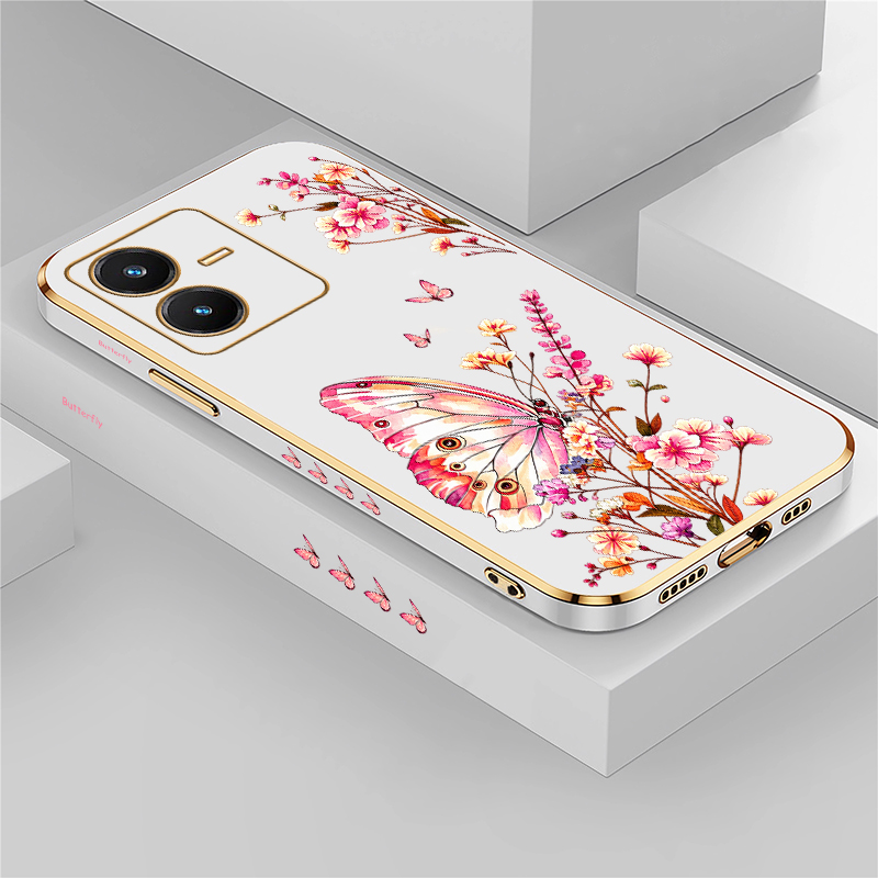 Vivo V40 - Butterfly Painted Case For Vivo V40