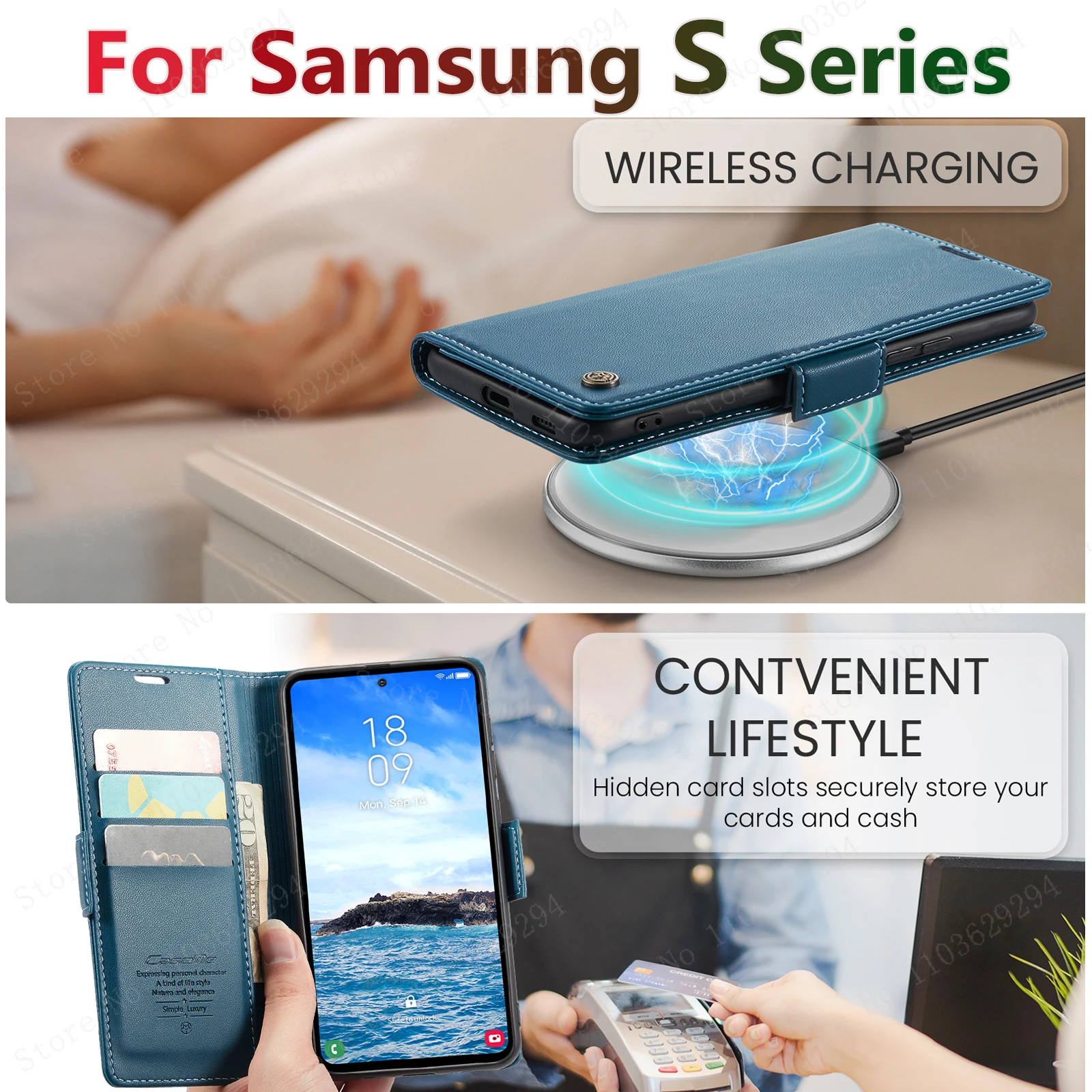 Magnetic Charging Flip Wallet  - Samsung Galaxy S24 recension och pris